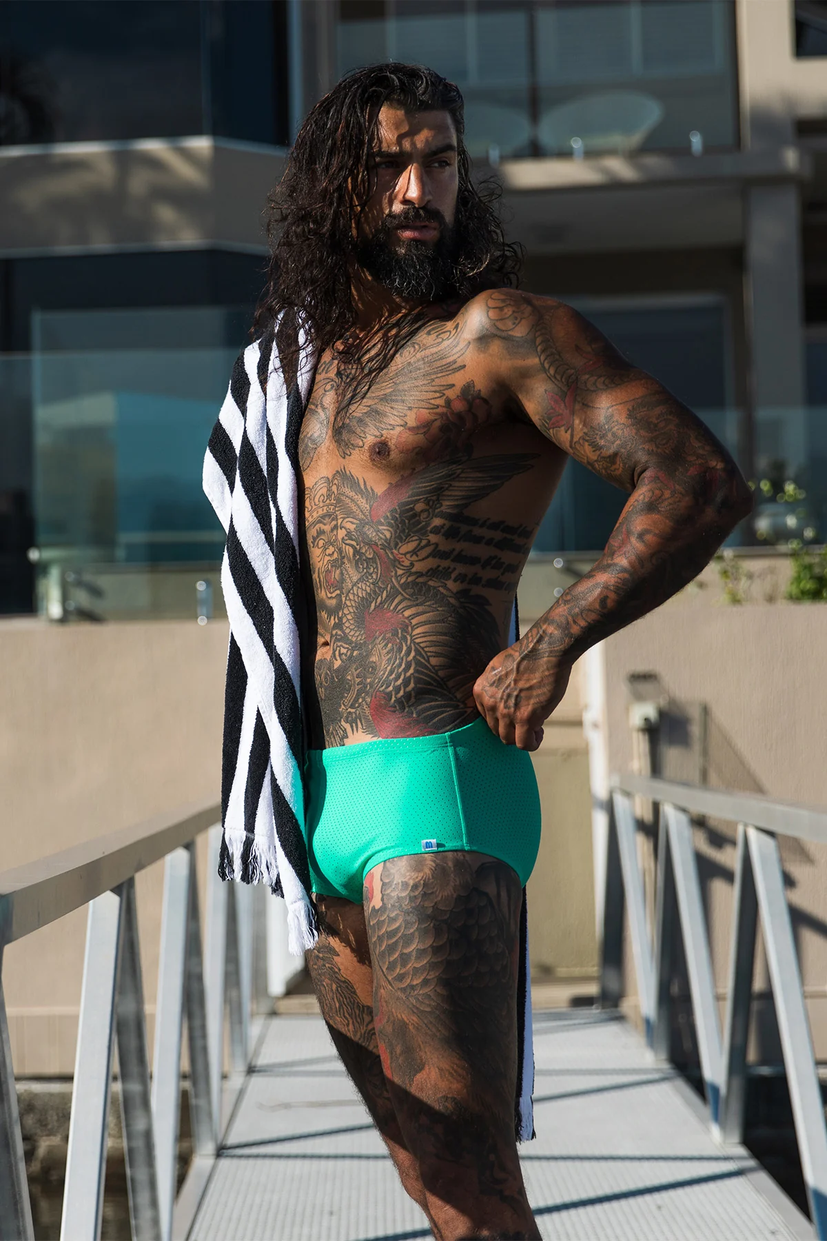 Bondi 007 Bondi Trunks Spots Green - Image 5