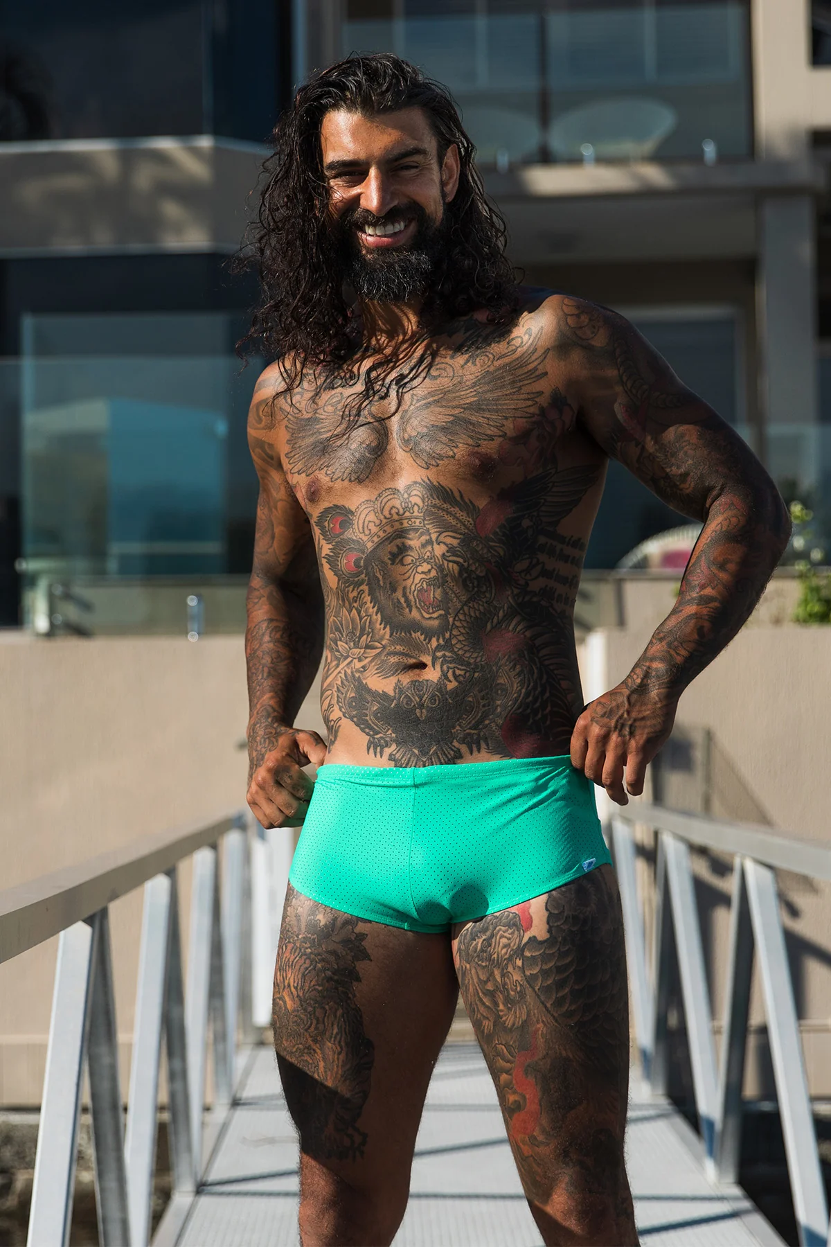 Bondi 007 Bondi Trunks Spots Green - Image 7