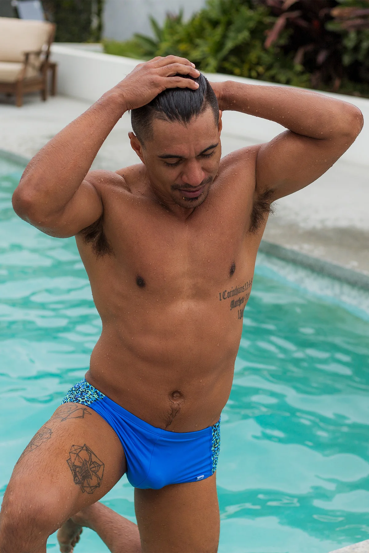 Byron 007 Byron Trunks Blue Leopard - Image 3