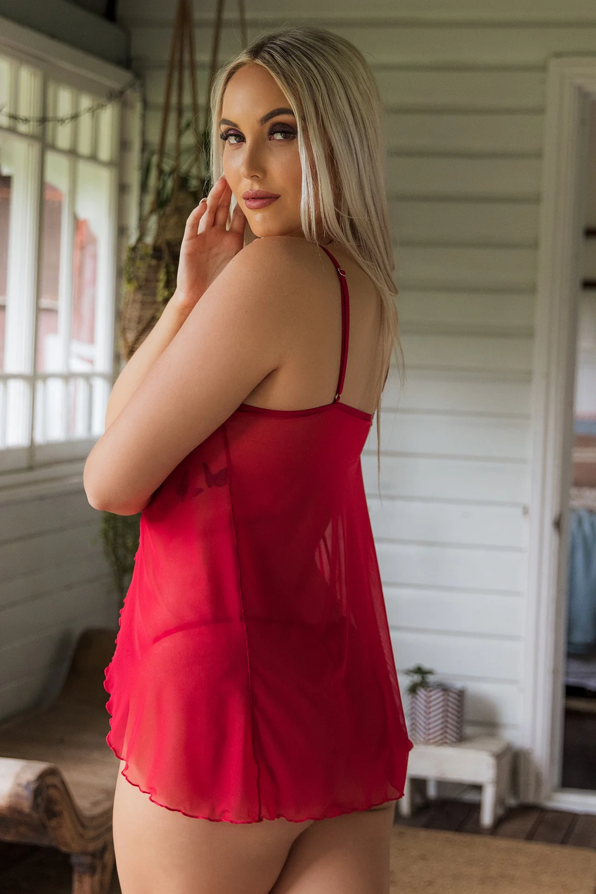 Daisy 165 Cami Top Red - Image 3
