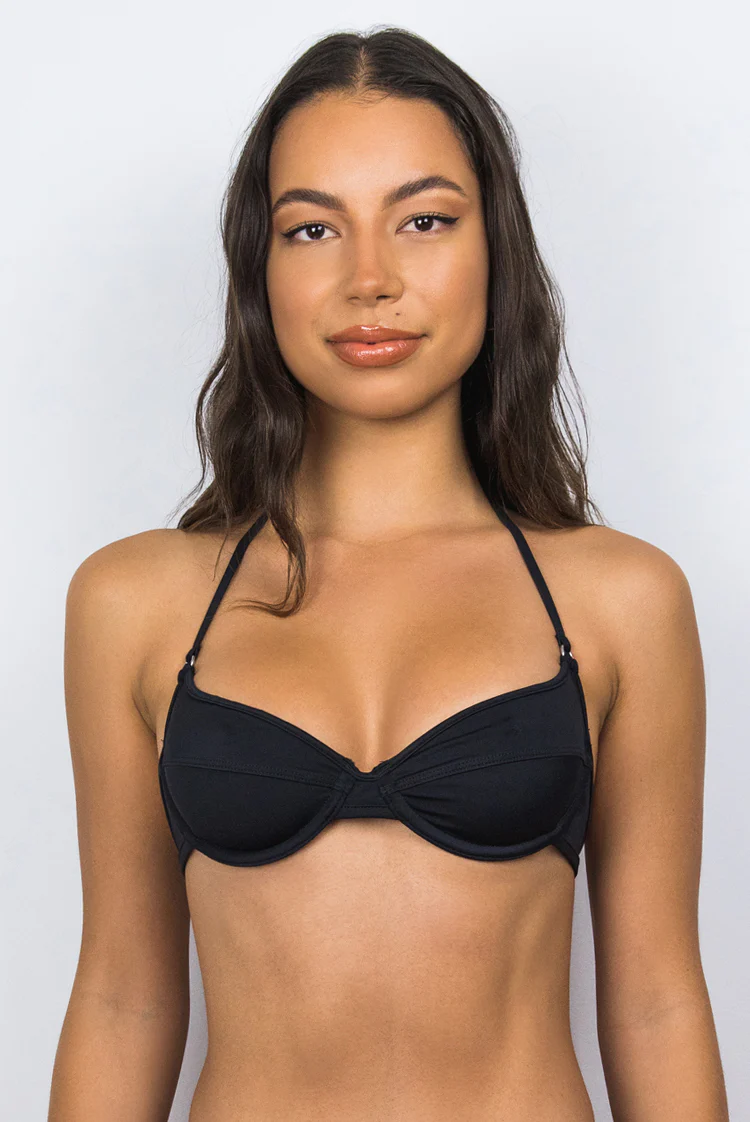 Matt Lycra 3223 Underwire Bikini Top Black - Image 4