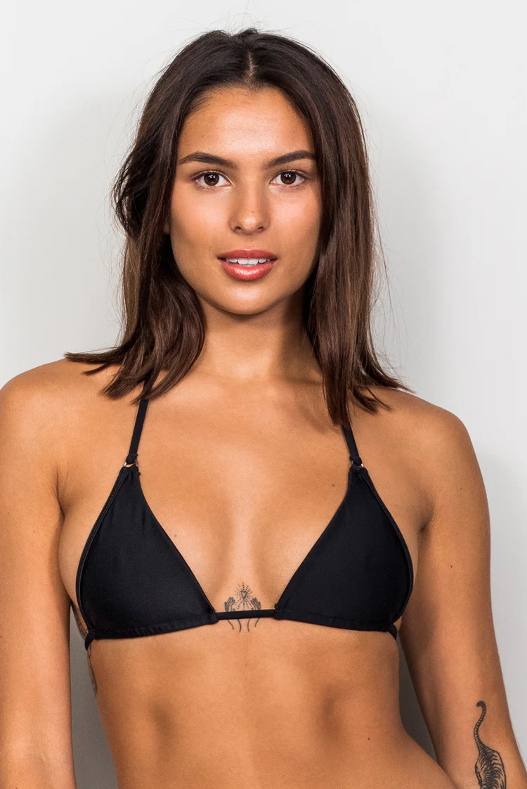 Matt Lycra 3553 Lined Tri Top Bikini Black - Image 3