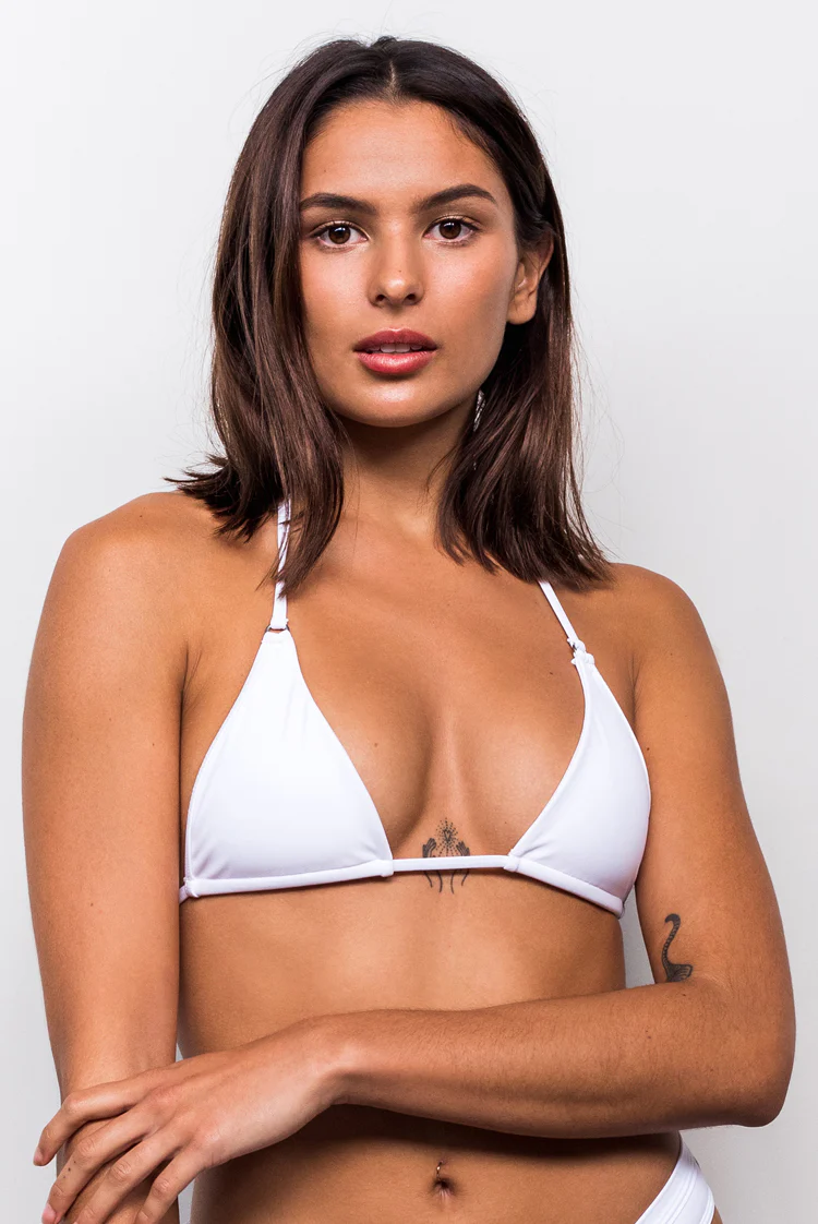 Matt Lycra 3553 Lined Tri Top Bikini White - Image 3