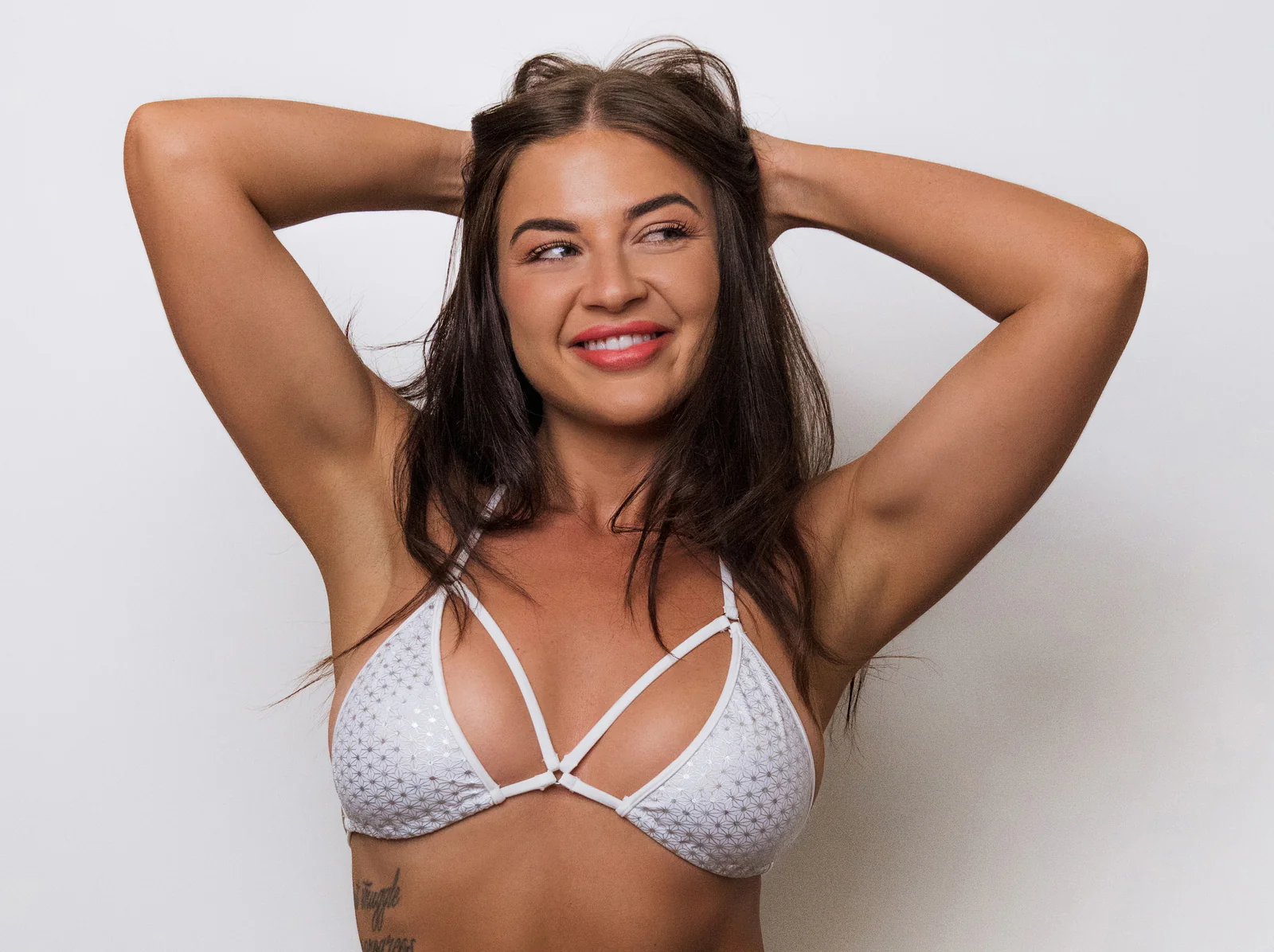 Supernova 3055 Tri Top Bikini White/Silver - Image 5
